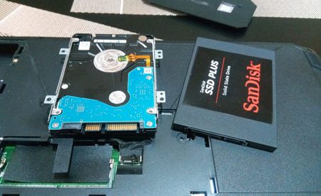 Замена диска на SSD в ноутбуке