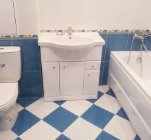 Пример ремонта ванной комнаты 4,5 кв. м в Москве