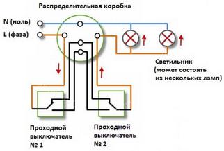 Подключение электрического выключателя