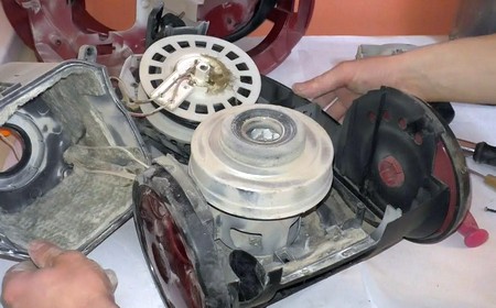 Чистка двигателя пылесоса