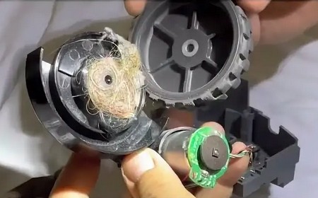 Ремонт колеса робота-пылесоса