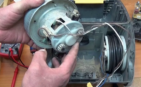 Замена двигателя пылесоса